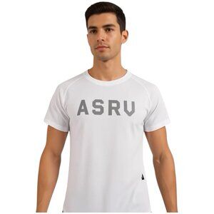 Fitness Wolf ASRV Laser-Vent Performance T-Shirt White Grey Print Men’s Size S
